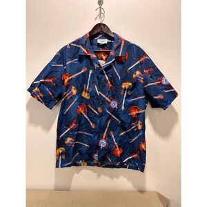 Pacific Legend Apparel "Guitars Rock" cotton Hawaiian shirt xl